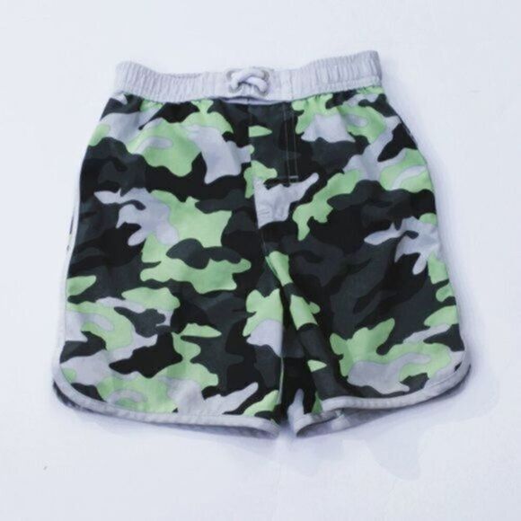 Wander Nation boys camo swim trunk 2T multicolor pocket elastic waist - Picture 1 of 8